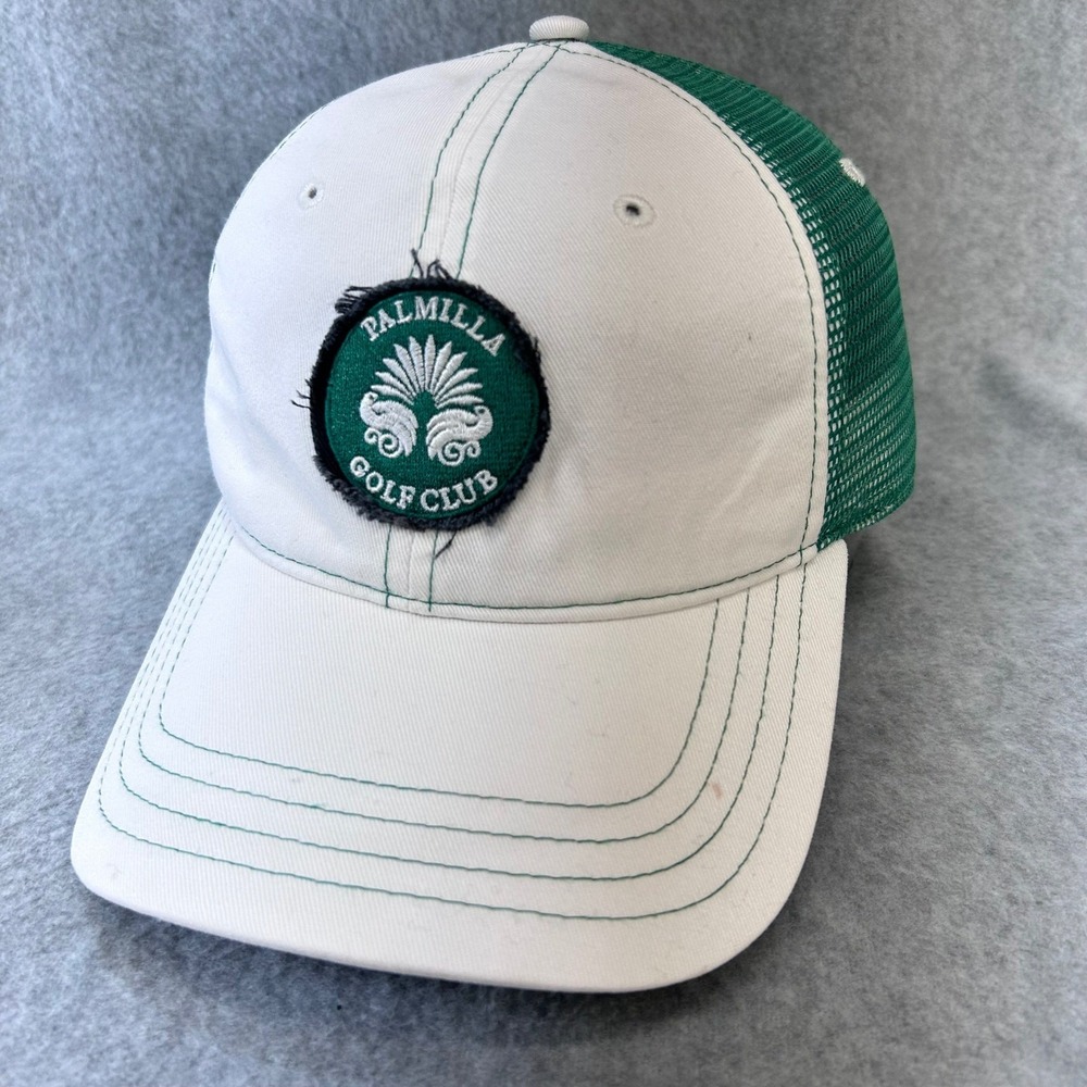 Palmilla Golf Club Troon Golf Trucker Hat Mens White Green Mesh Snapback Cap
